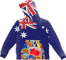 AUSTRALIAN FLAG COLORS LIGHTWEIGHT SUN HOODIE