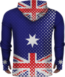 AUSTRALIAN FLAG COLORS LIGHTWEIGHT SUN HOODIE