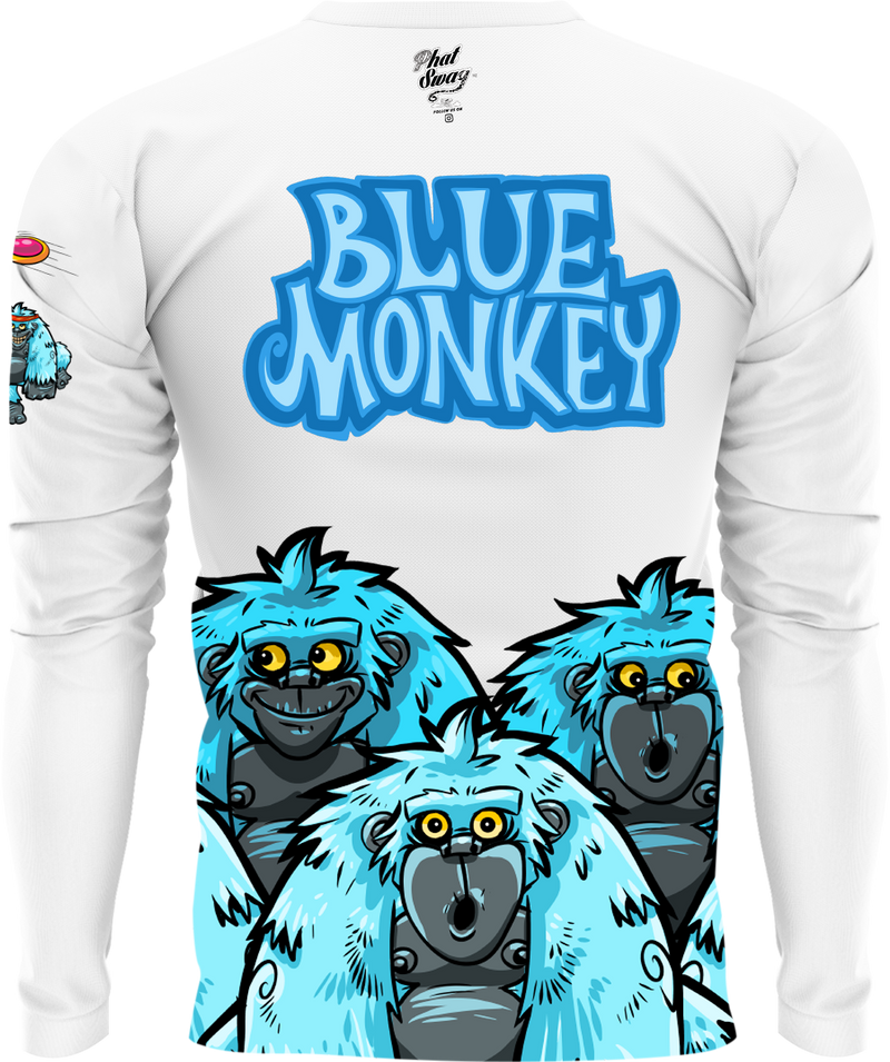 Blue Monkey Year 1 (Rebooted) White Longsleeve