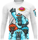 Blue Monkey Year 1 (Rebooted) White Longsleeve