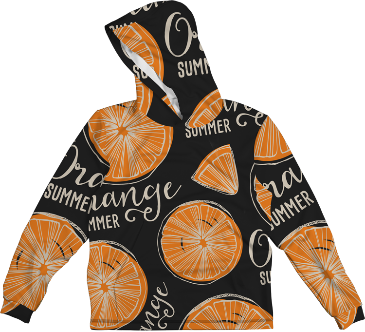 ORANGE SUMMER LIGHTWEIGHT SUN HOODIE