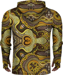 PATTERN SEA YELLOW LIGHTWEIGHT SUN HOODIE