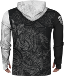 Blue Monkey White Hoodie