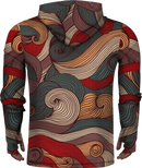 SEA WAVES COLORFUL LIGHTWEIGHT SUN HOODIE