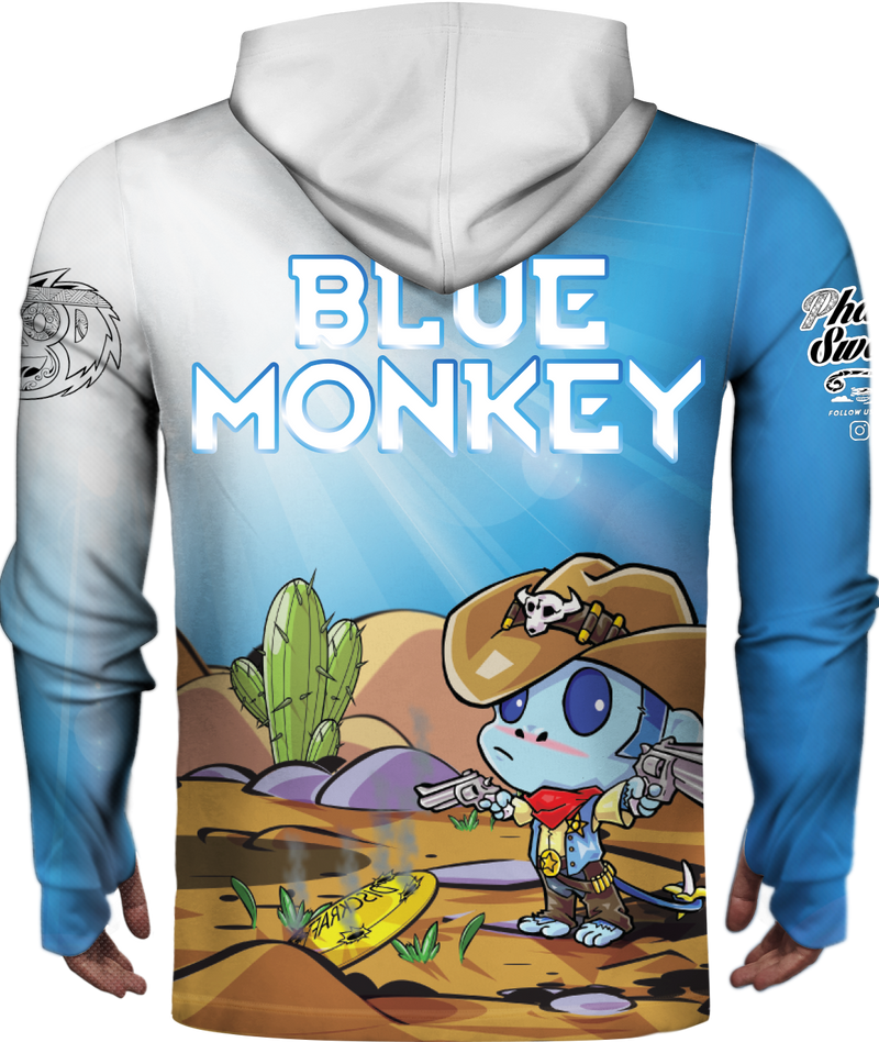 Cowboy Blue Monkey Hoodie