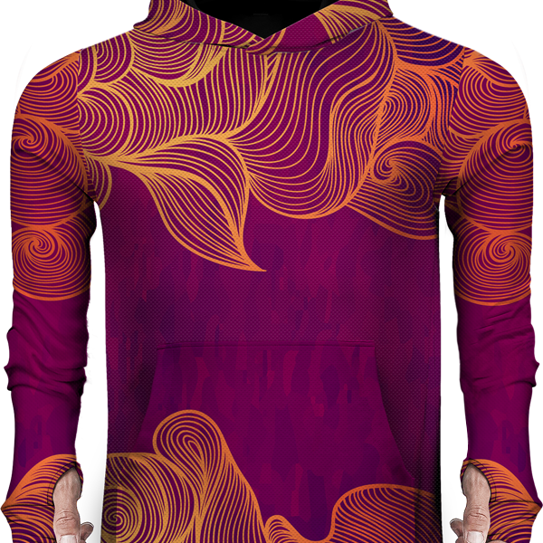 LIGHTWEIGHT SUN HOODIE | ABSTRACT LEAF