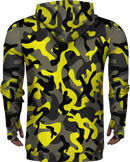 Zip Up Hoodie Camo Yellow