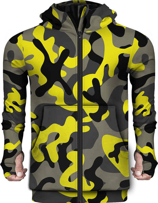 Yellow camouflage best sale hoodie