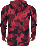 Printed Camo Red Fleece Hoodie