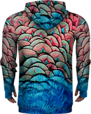 Zip Up Hoodie Peacock Pattern