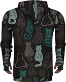 Zip Up Hoodie Cats Lover