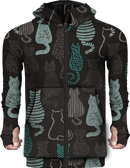 Zip Up Hoodie Cats Lover